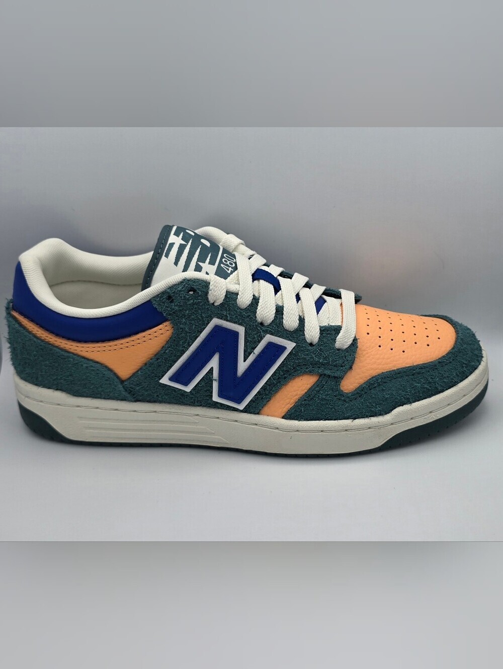 New Balance 480 Peach & Teal Low-Top Sneaker 6.5y Womens 8